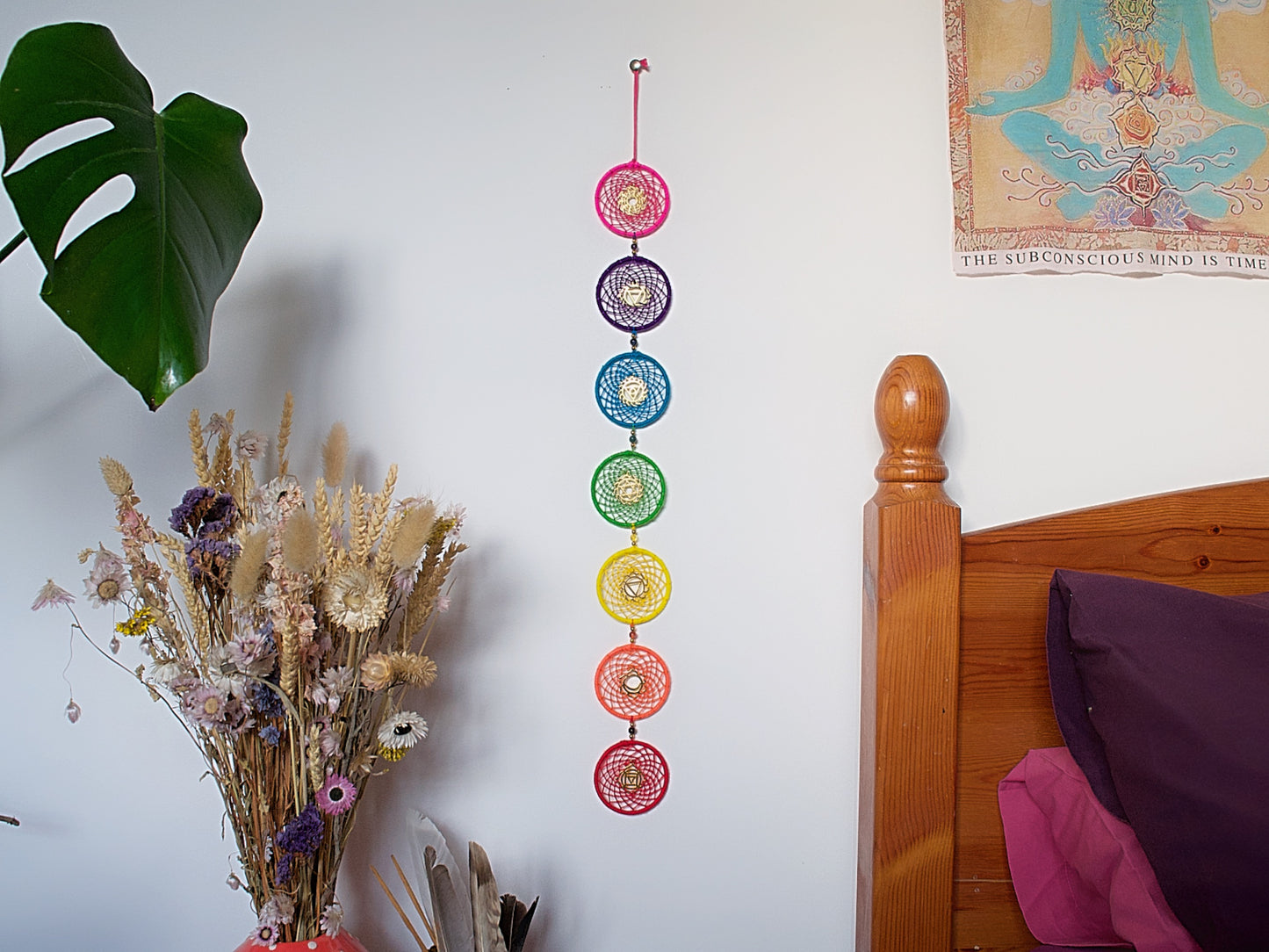 Chakra Dreamcatcher / Rainbow Yoga Wall Hanging