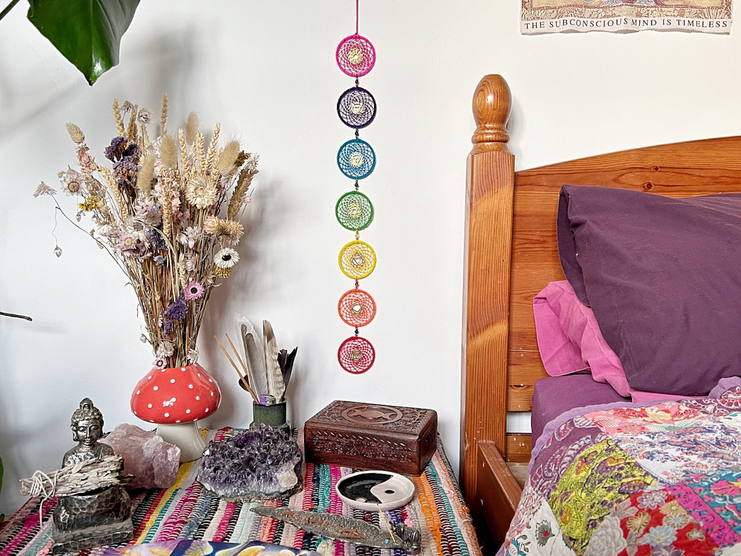 Chakra Dreamcatcher / Rainbow Yoga Wall Hanging