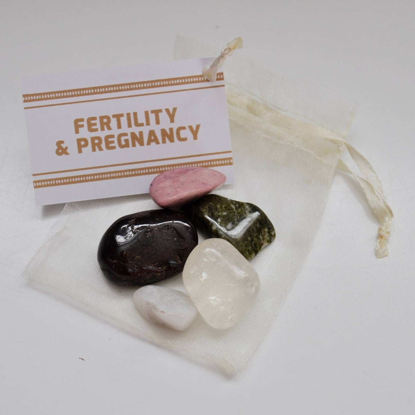 Fertility & Pregnancy Crystal Set / Meditation Gemstone Set in Gift Bag with Tag / Trying for a Baby, Expectant Mother