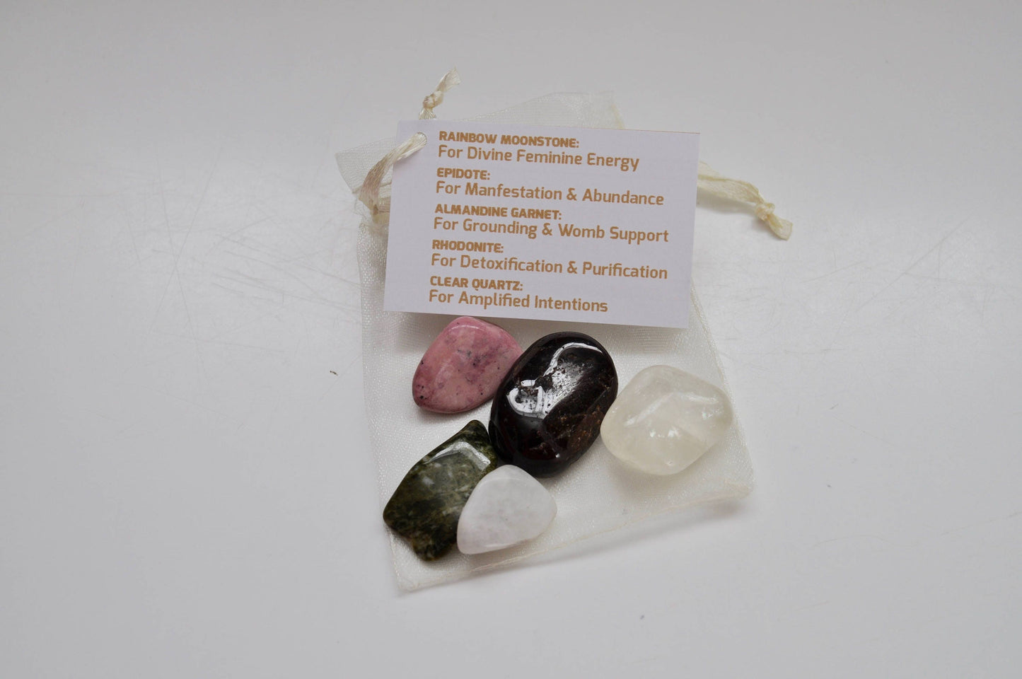 Fertility & Pregnancy Crystal Set / Meditation Gemstone Set in Gift Bag with Tag / Trying for a Baby, Expectant Mother