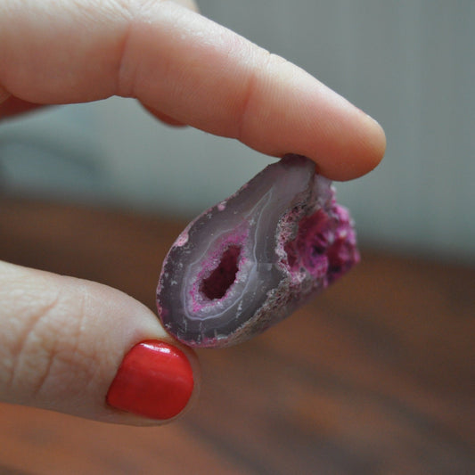 Pink Agate Geode, 29.62 grams