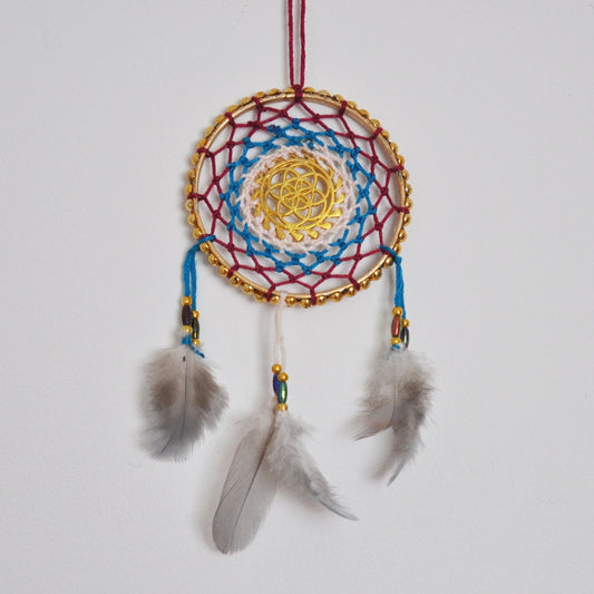 Mini Gold Sacred Geometry Dreamcatcher