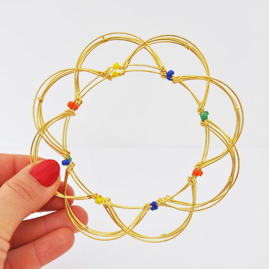 Gold Folding Wire Mandala / Meditation Tool