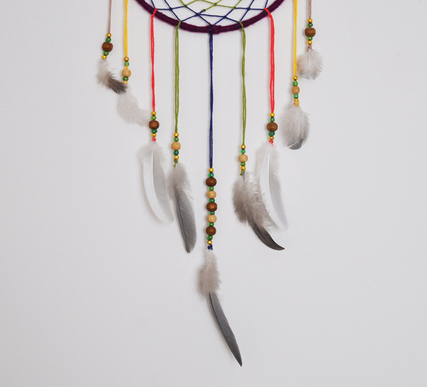 6" Clear Quartz Multicolour Dreamcatcher Wall Hanging